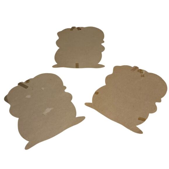 Black Cat Halloween Die Cuts (3) VTG Cardboard Wall Hanging Witch Moon READ NOTE - Picture 7 of 9